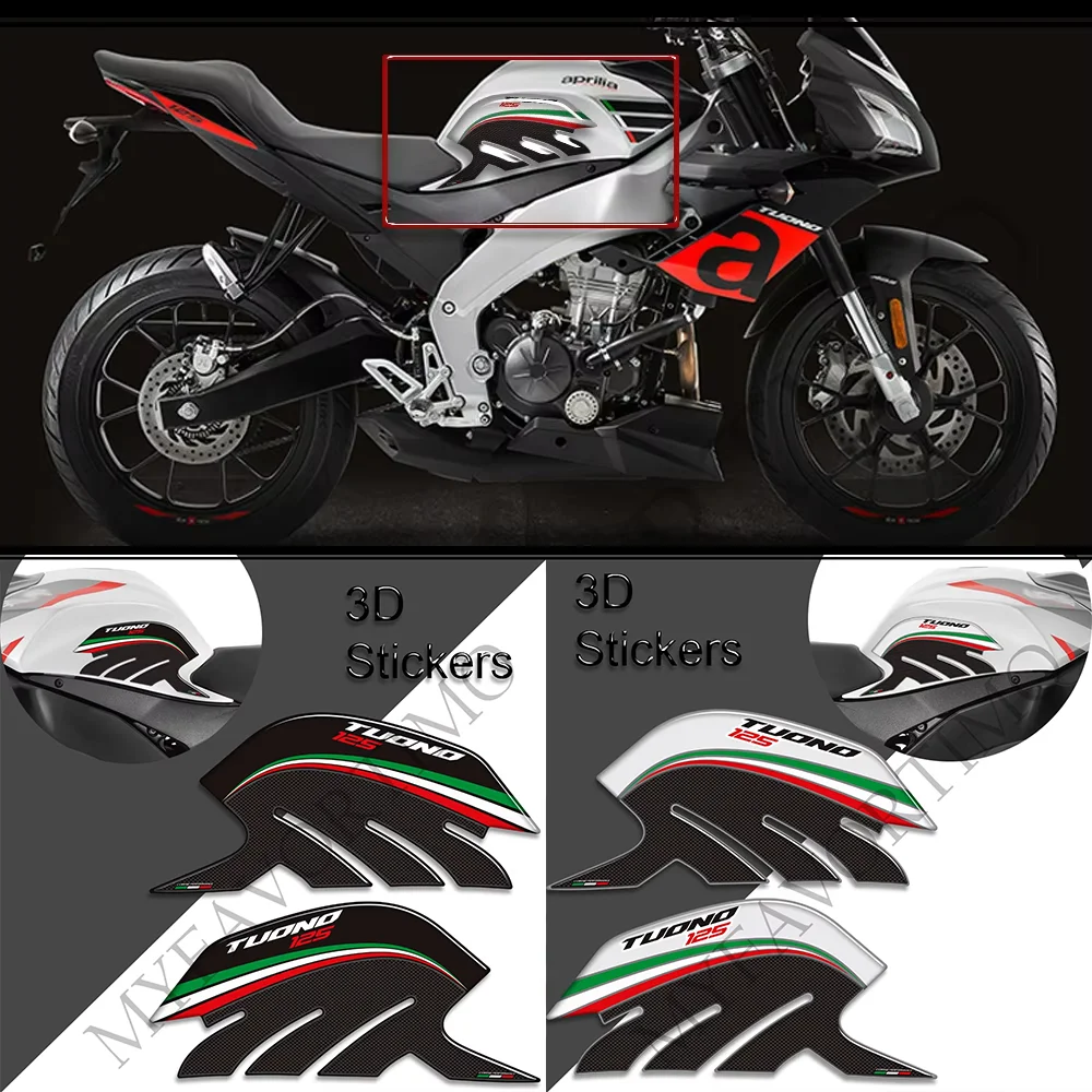 

For Aprilia Tuono 125 Tuono125 Motorcycle Gas Fuel Oil Kit Knee Stickers Decals Protector Tank Pad Grips 2019 2020 2021 2022