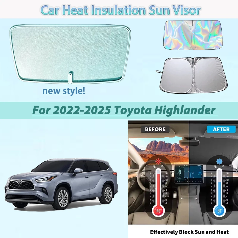 2022-2025-トヨタ-ハイランダー車のフロントガラスサンシェード-uv-反射断熱サンバイザーアクセサリー