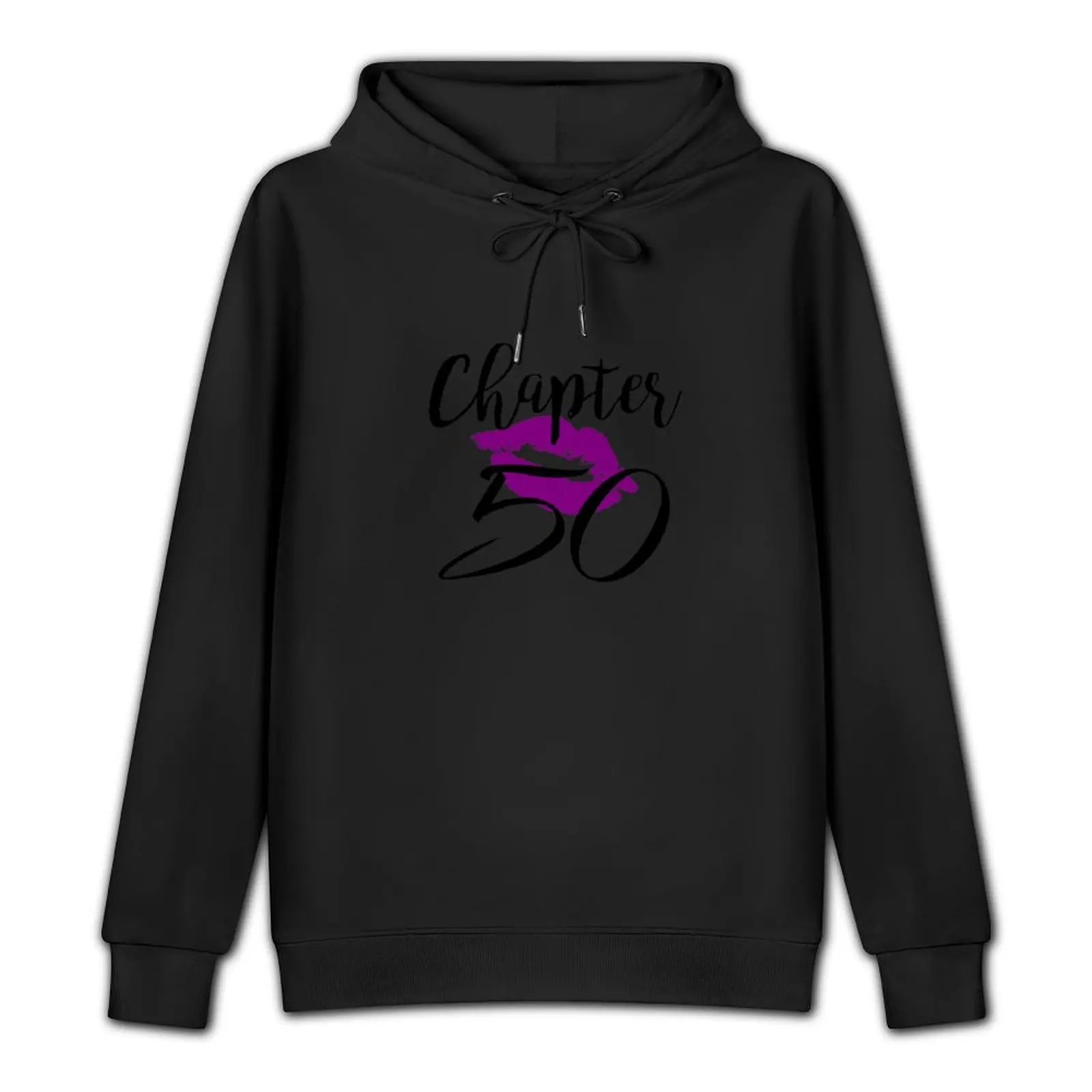 Chapter 50 Kiss Birthday Glam Women Fifty Anniversary Gift Lips Purple Lipstick Pullover Hoodie autumn tracksuit