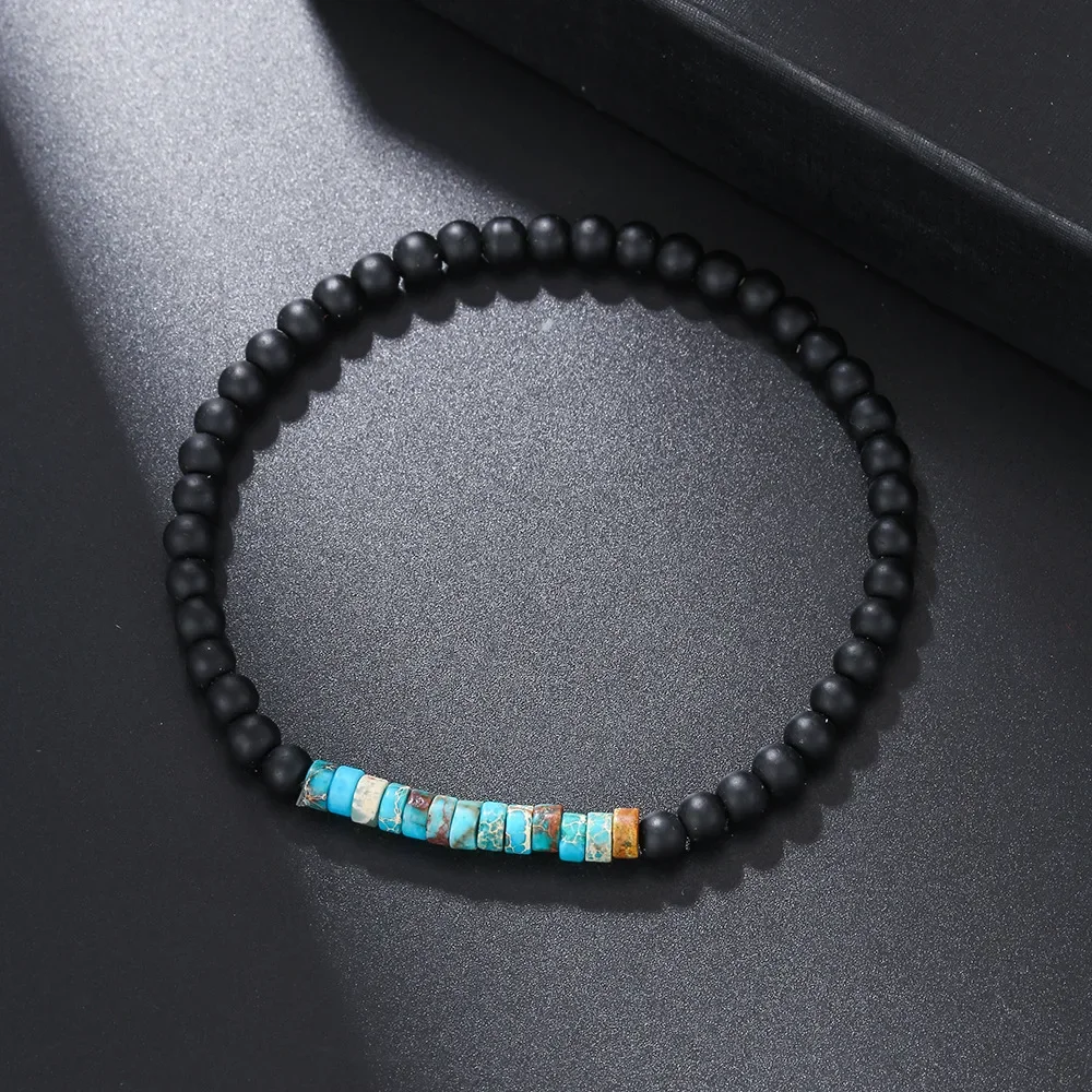 New Minimalist 4mm Bead Bracelet Unisex Natural Stone Braclet for Men Women Adjustable String Bracelet Couple Handmade Jewelry