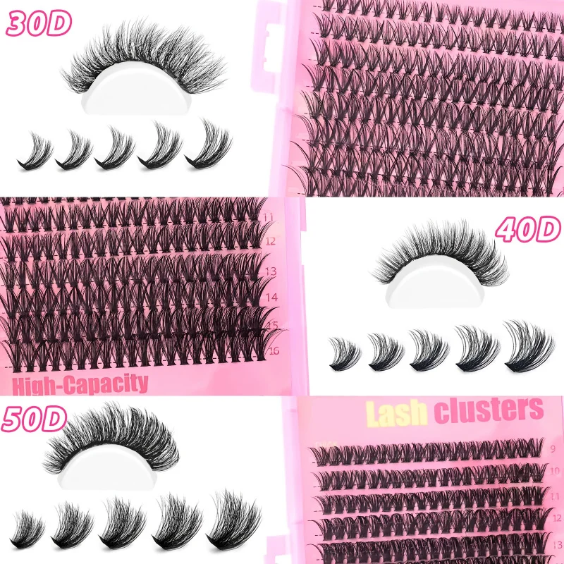 640/600/256/192 SZTUK Dużej Ilości Kolorowych Rzęs 30D 40D 50D i 80D – Miękkie, Objętościowe, Naturalny Wygląd, Wodoodporne, Lekkie