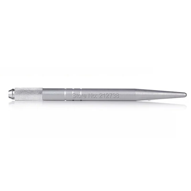 5 Pcs Tattoo Microblading Pen  Silver Color Tebori Pen Manual Tattoo Pen Machine for Permanent Makeup Pen Eyebrow