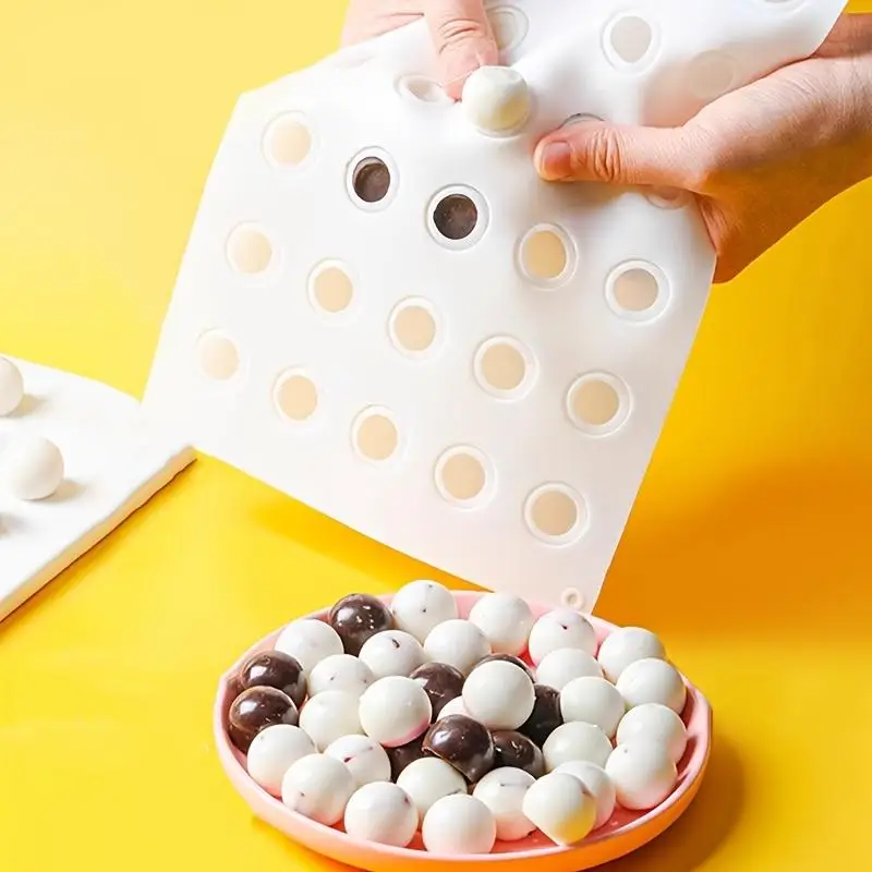 Mini Formas de Silicone em Forma de Bola, Ferramentas para Decoração de Bolos, Molde de Chocolate, Molde de Cubos de Gelo, Molde para Fazer Sobremesas de Gelatina e Mousse