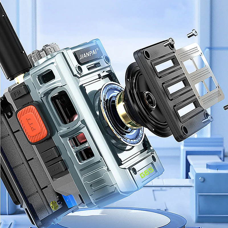 High-Power Walkie Talkie One-key Frequency Matching 7-day Stanby Type-C Charging Mini Handheld Portable Two-way