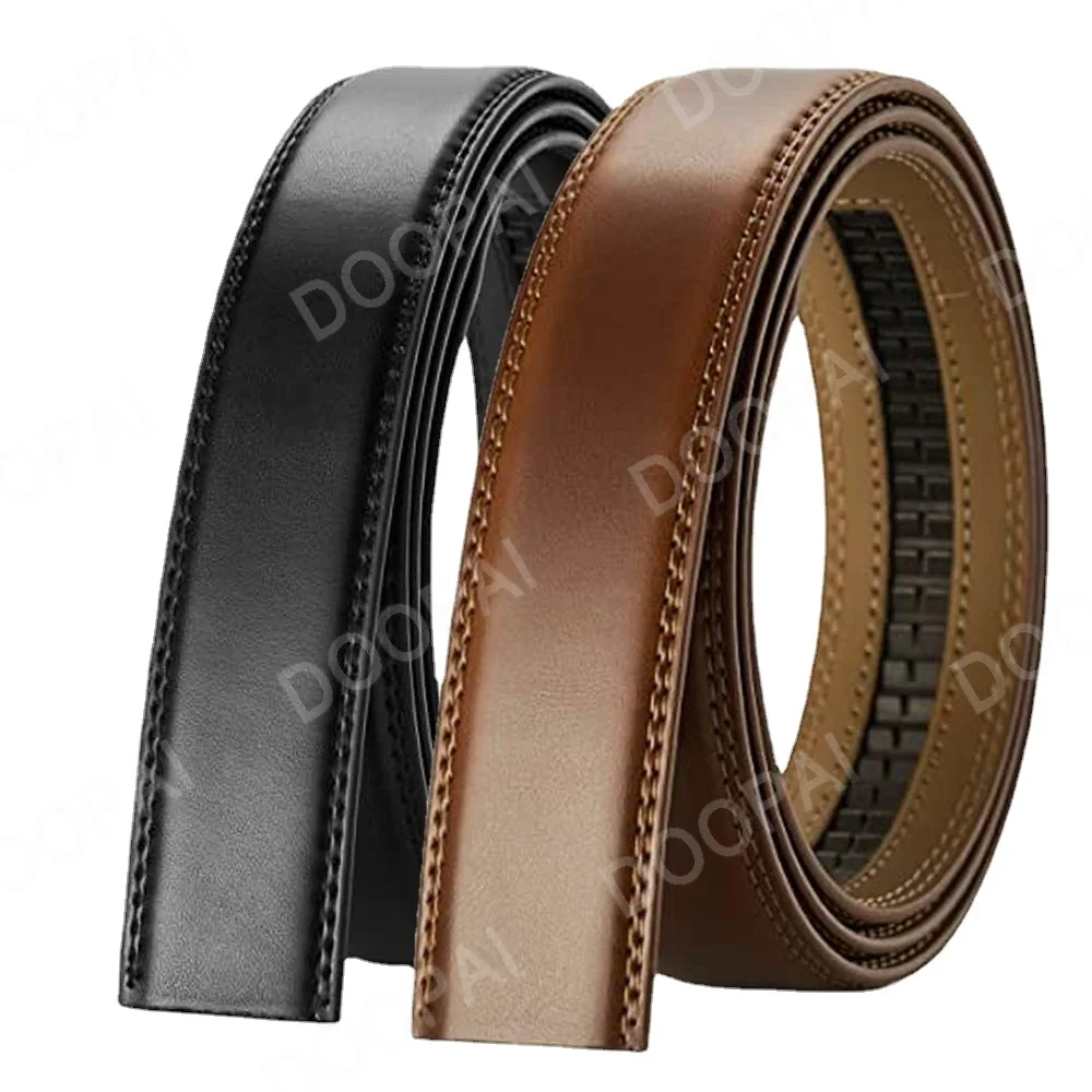 

Men Belt Genuine Leather Belts Without Buckle Black Brown Men's Belts Without Buckle Cowskin Luxury Belt Cinturones Para Mujer