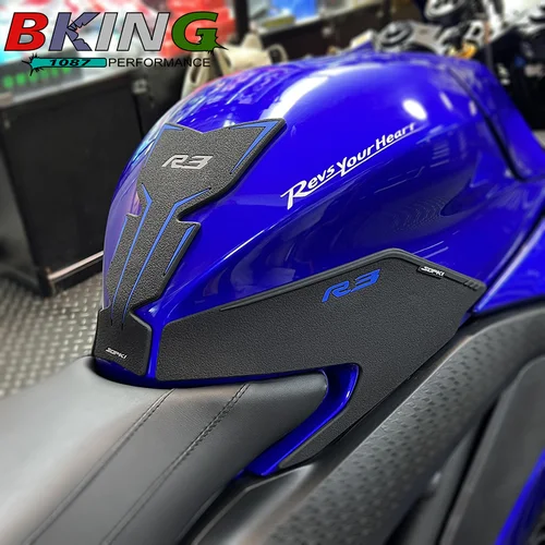 Para YAMAHA YZF-R3 YZFR3 2019-2025 R3 piezas Protector de almohadilla de tanque de combustible lateral de motocicleta pegatina 3D pegatina rodilla agarre almohadillas de tracción de tanque