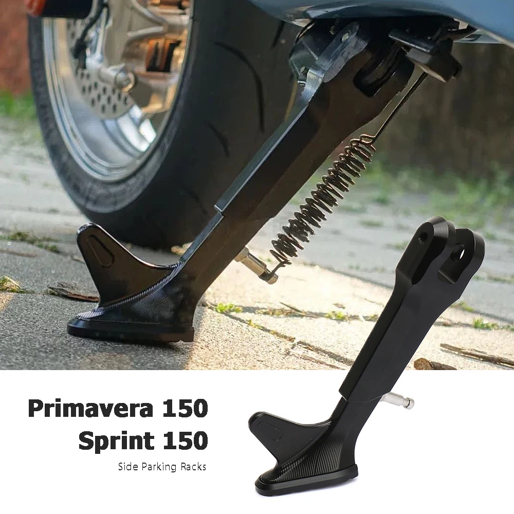 For Vespa Sprint SPRINT 150 Primavera 150 New Motorcycle Accessories  Side Parking Rack Support Foot Black/Silver Kickstand