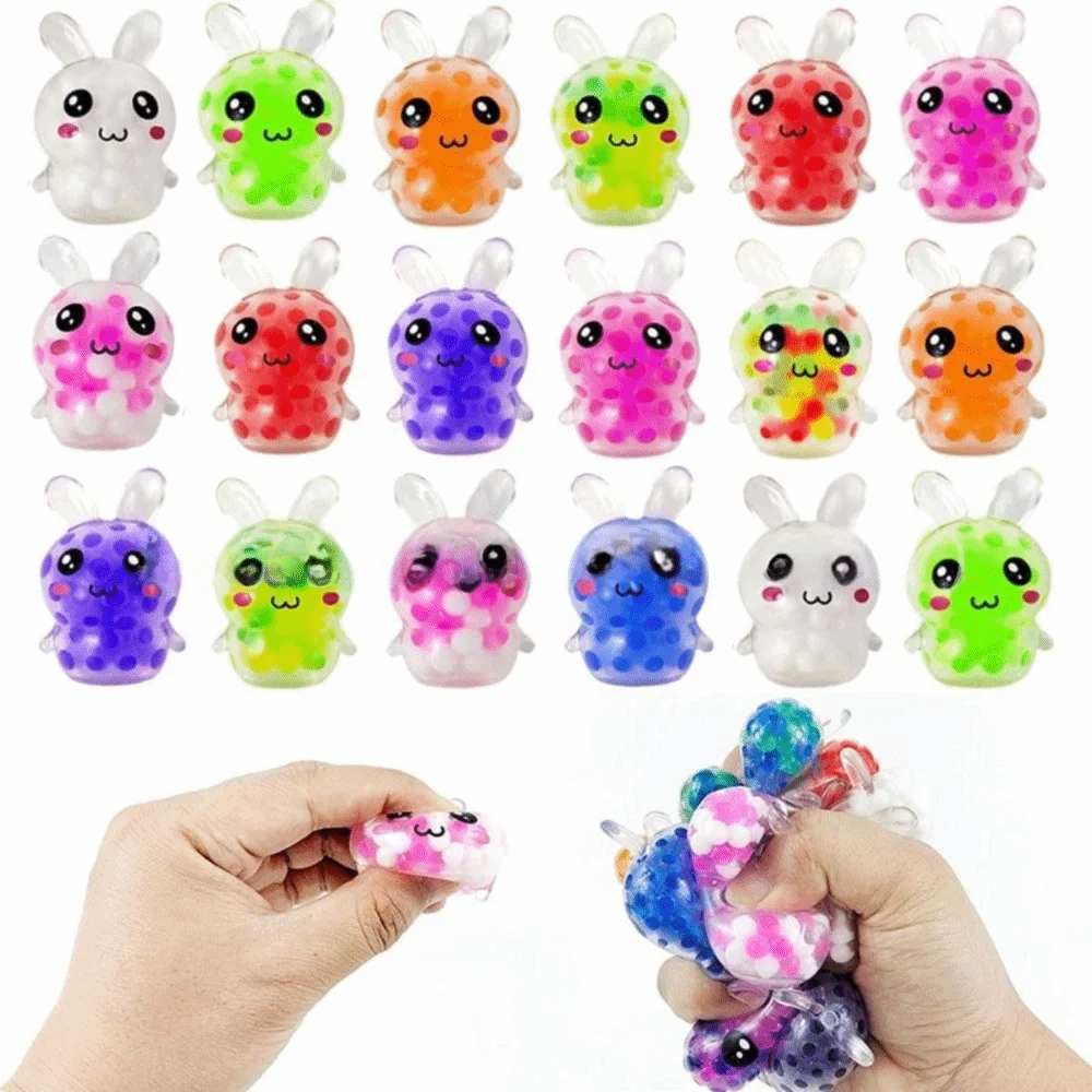 Simpatico coniglietto squishy da spremere, mini giocattolo morbido antistress, pizzico coniglio, regalo di Pasqua