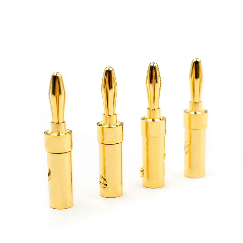 DIYLIVE позолоченный усилитель мощности из чистой меди, разъем типа «банан», звуковой разъем, разъем динамика, сварочный разъем, бесплатная вилка