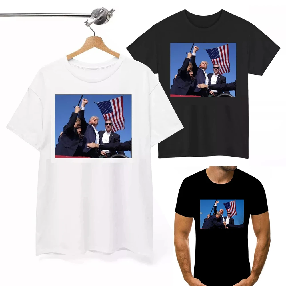 2024 Donald Trump Pennsylvania Rally Shooting T-Shirt US Trump Unisex Cotton Soft The Pennsylvania Incident Trump T-Shirt