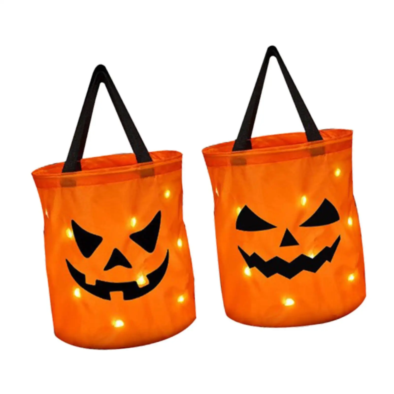 2Pcs Halloween Pumpkin Candy Bags Fun for Thanksgiving Party Favors Wedding