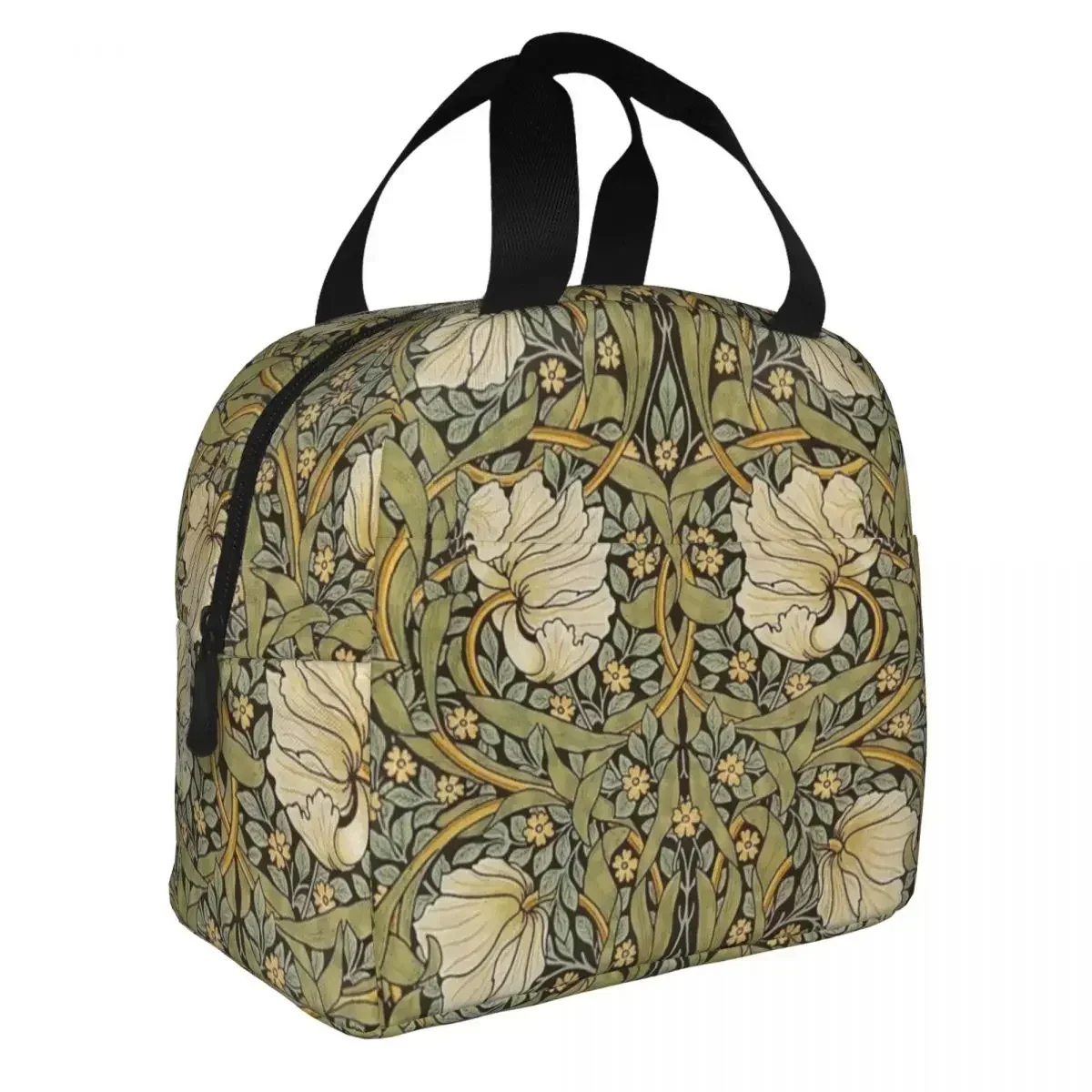 William Morris Pimpernel Insulated Lunch Bag Vintage Floral Pattern Bohemian Flower Meal Container Cooler Bag Tote Lunch Box