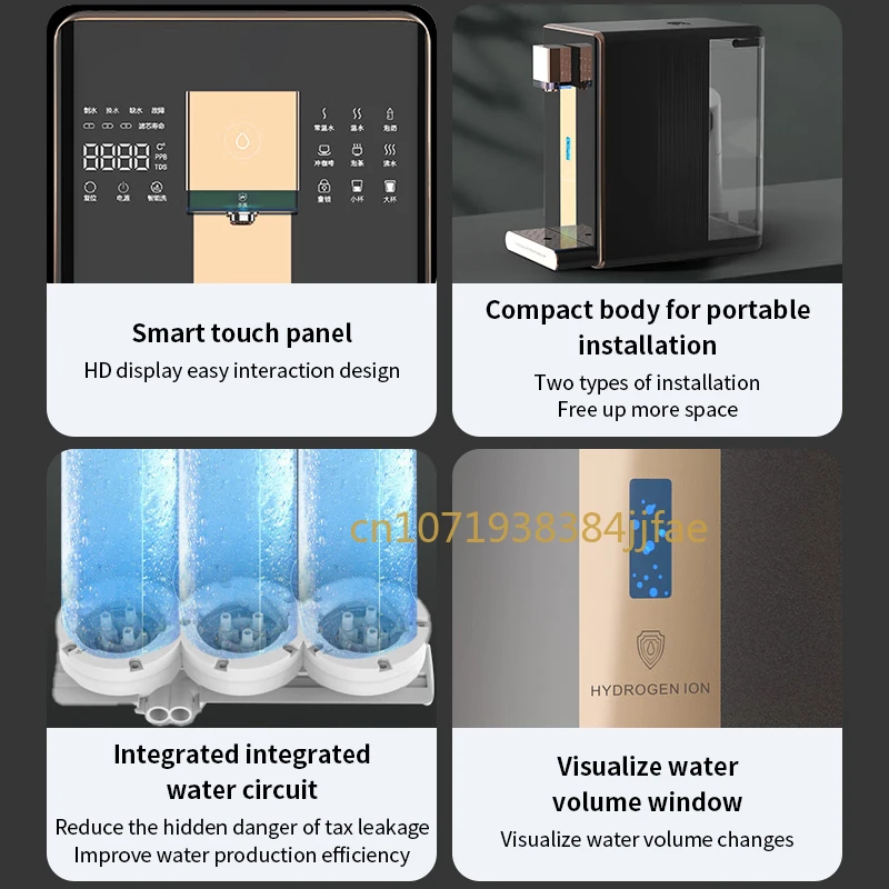 Hydrogen Water Dispenser 200GPD RO Hydrogen Generator Drinking Water Filter Purifier with Reverse Osmosis Purification System