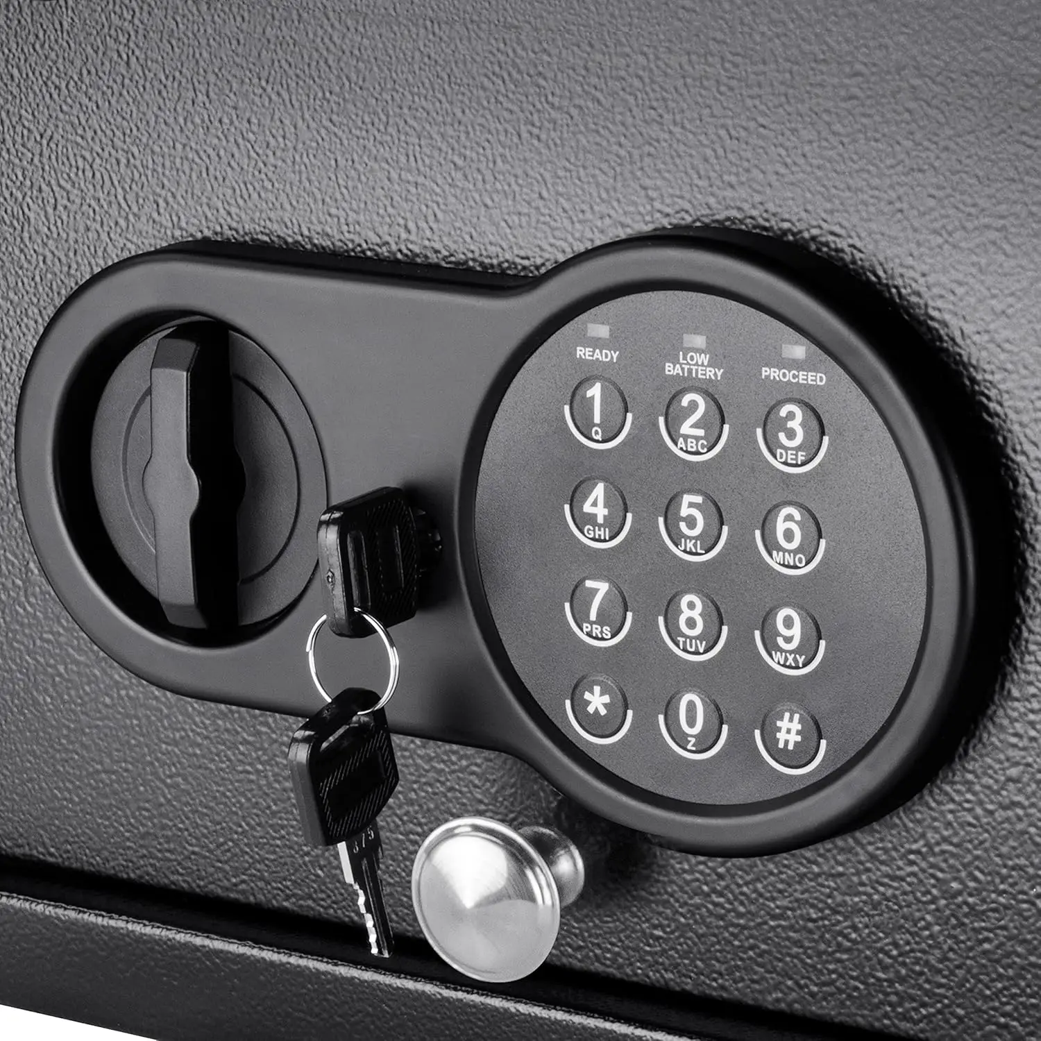 Top Opening Keypad Safe \u2013 Compact Digital Security Box for Home or Office, Solid Steel, Anti-Pry Hinges, 2 Locking Bolts, B