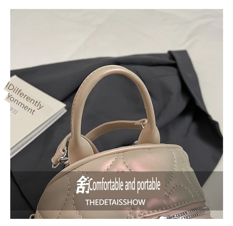 Neuer, modischer silberner Rucksack für Damen, vielseitig einsetzbar, mit Herzmuster, ideal als Schultasche für Schülerinnen, trendiger Reise- und Einkaufsrucksack für Mädchen. – Detail 6
