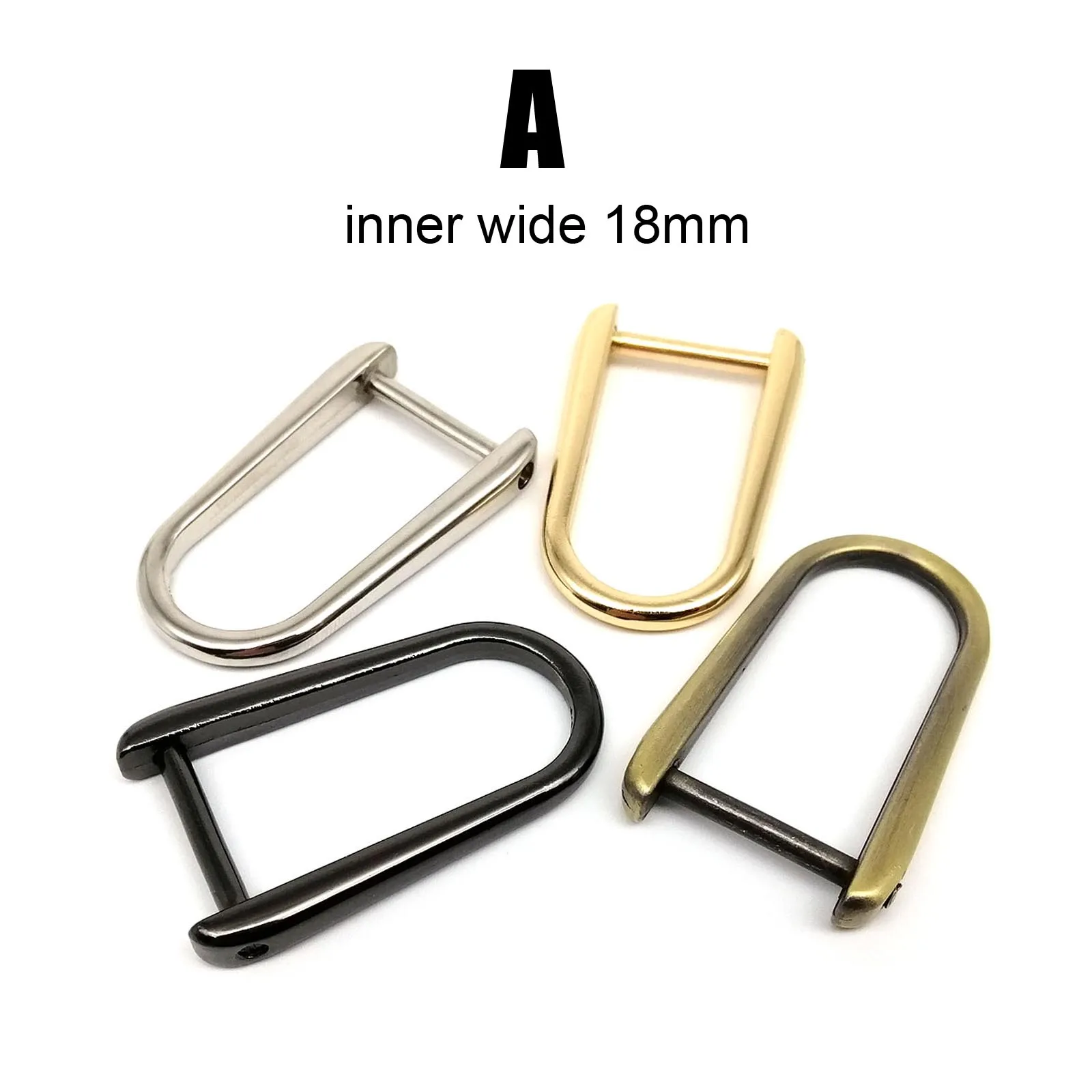 Metal Detachable Open Removable Screw Handbag Leather Shoulder Hand Bag Strap Belt Webbing Dee D Ring Buckle Clasp Repair DIY