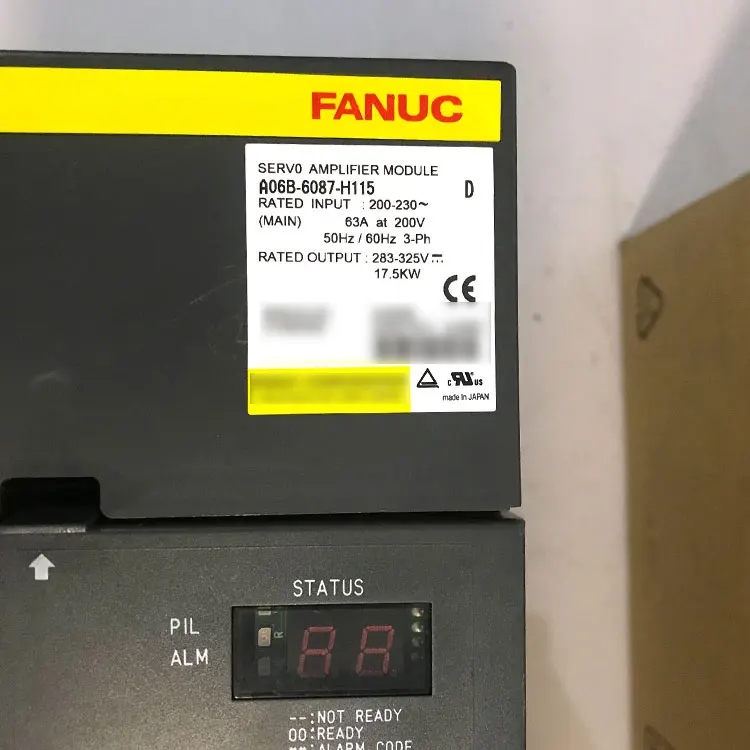 A06B-6087-H115 وحدة إمداد الطاقة المستخدمة وحدة مكبر للصوت لمحرك المؤازرة لنظام CNC