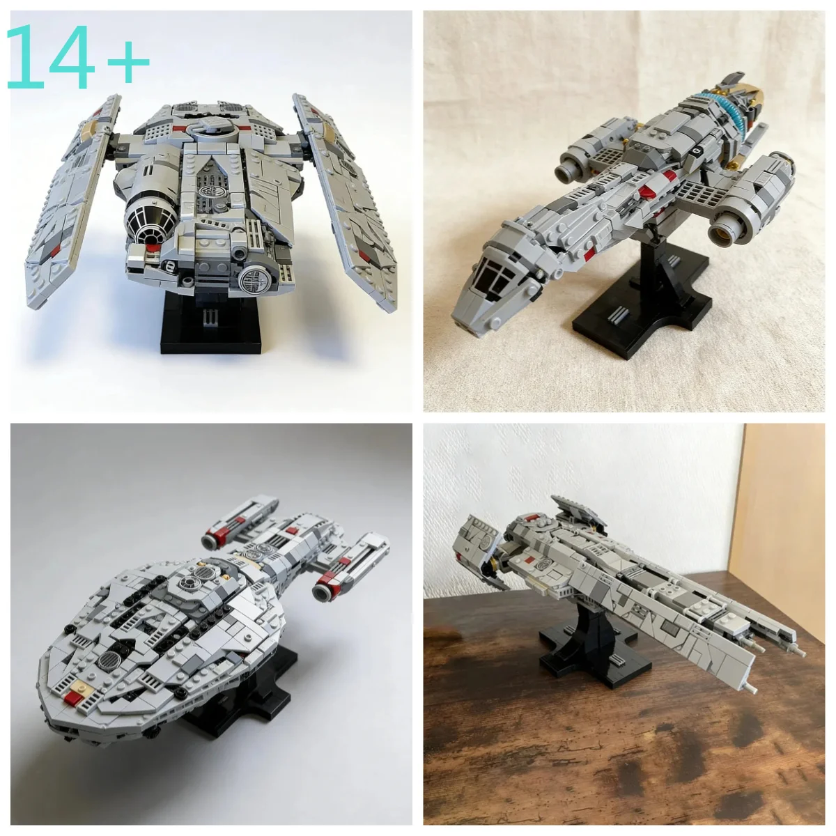 Creative store MOC 8 Unique Mods  Classic Saucer Spaceship Buliding Blocks Galaxy Explorer Bricks Birthday Gifts for Adults