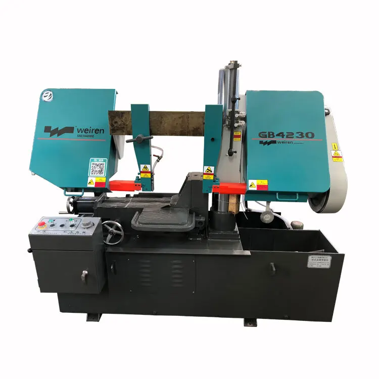 GB4230 Easy Operation Quick Smooth Bar Block Tube Iron/Steel Semi Automatic Horizontal Band Saw Hine