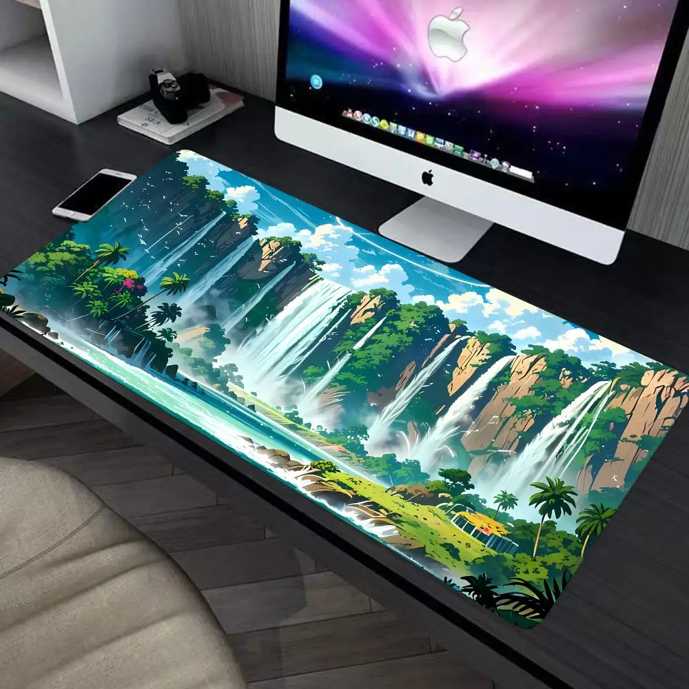 

Waterfall Mouse Pad large keyboard mouse desk pad non-slip rubber gaming mouse pad laptop mouse carpet