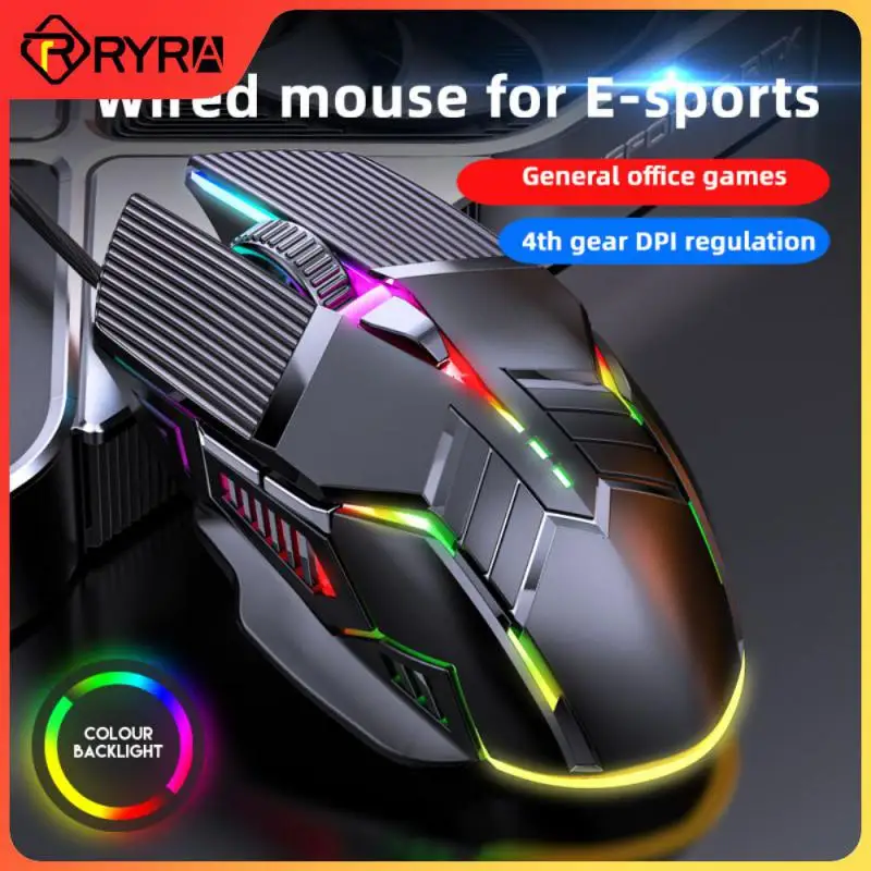 Ergonomic Wired Gaming Mouse USB Mouse Gaming RGB Mause Gamer Mouse 6 Button LED Silent Mice for PC Laptop Computer