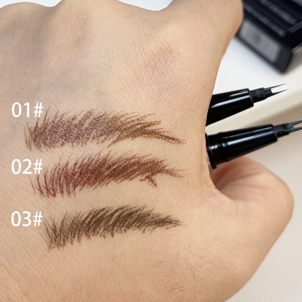 2 punkty dziki płyn do brwi ołówek trwały tatuaż na brwi wodoodporny jedwab leżący Eyeliner dolne rzęsy koreańskie kosmetyki