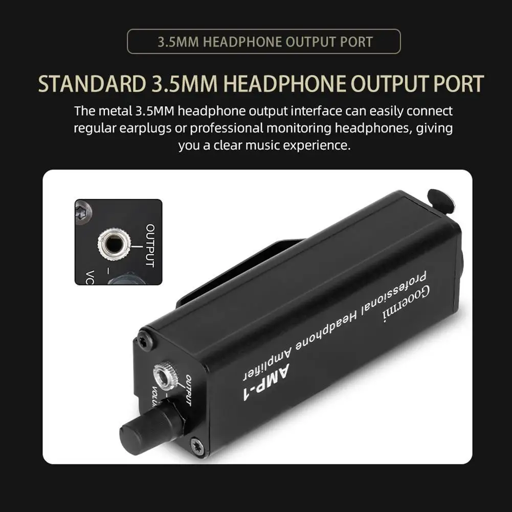 Universal XLR To 3.5mm Headphone Amplifier No Interference HiFi Sound Quality With Output Volume Control For Music Lover