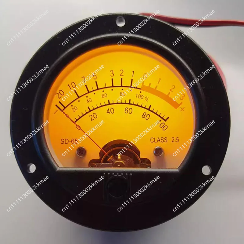 Retro dial vu instrument current  voltage meter with yellow backlight SD-65 round black analog  head