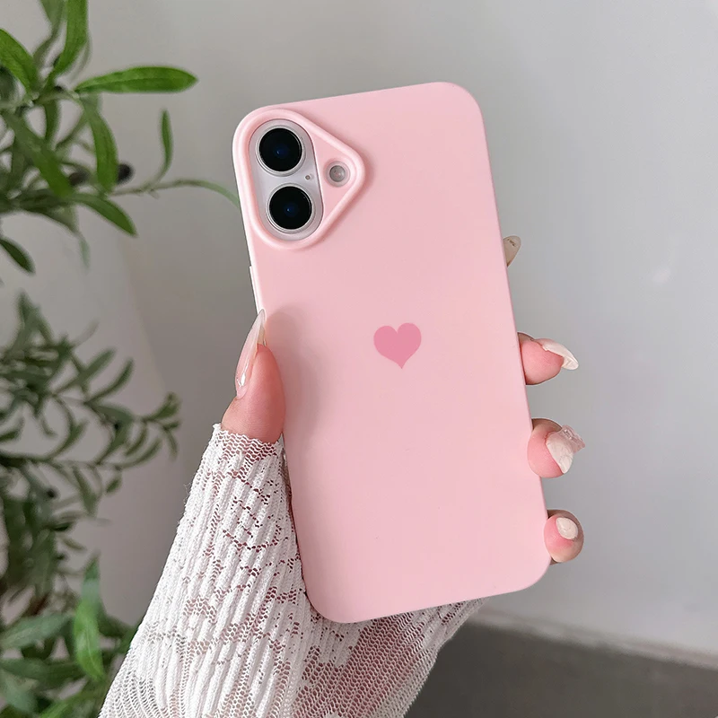 Love Candy Color Silicone Soft Case For iPhone 16 15 14 Plus 13 12 Mini 11 Pro Max Ultra Thin Matte TPU Back Cover Shell Caso