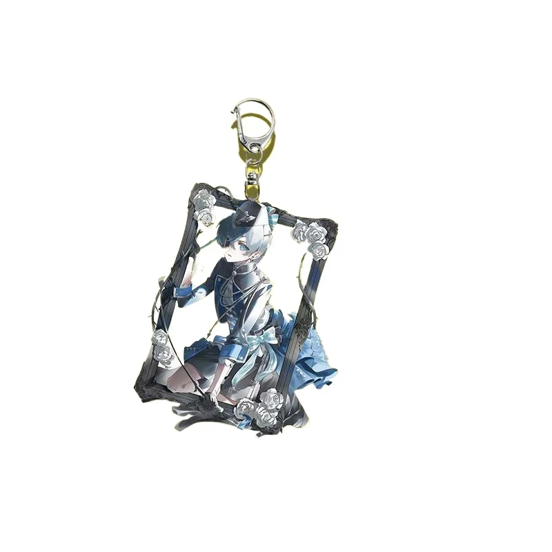 

Black Butler Keychain Acrylic Keyring Action Fingures Ciel Phantomhive Cute Bag Latch Ornaments Pendant Chains Accessories Toys