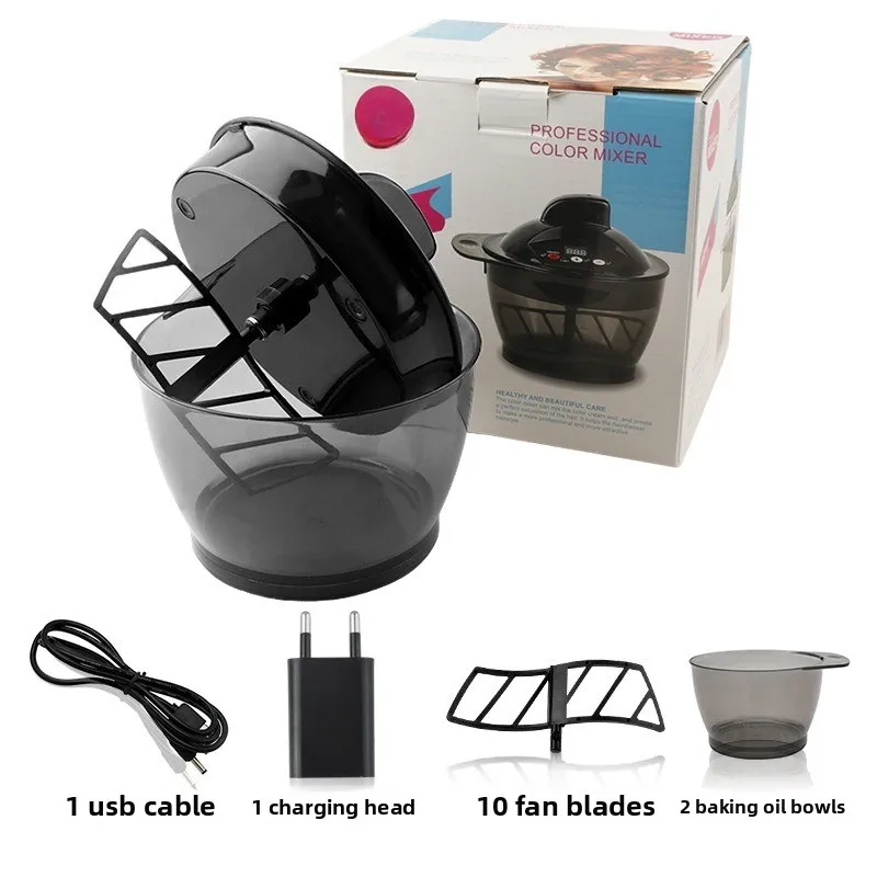 Electric dye mixing mixing bowl for hair salons, automatic mixing and baking oil bowl