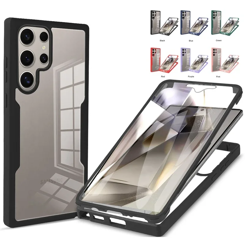 360 Full Body Screen Protector Transparent Case For Samsung Galaxy S26 S25 Ultra Edge S25+ Plus S25 FE 5G Shockproof Phone Cover