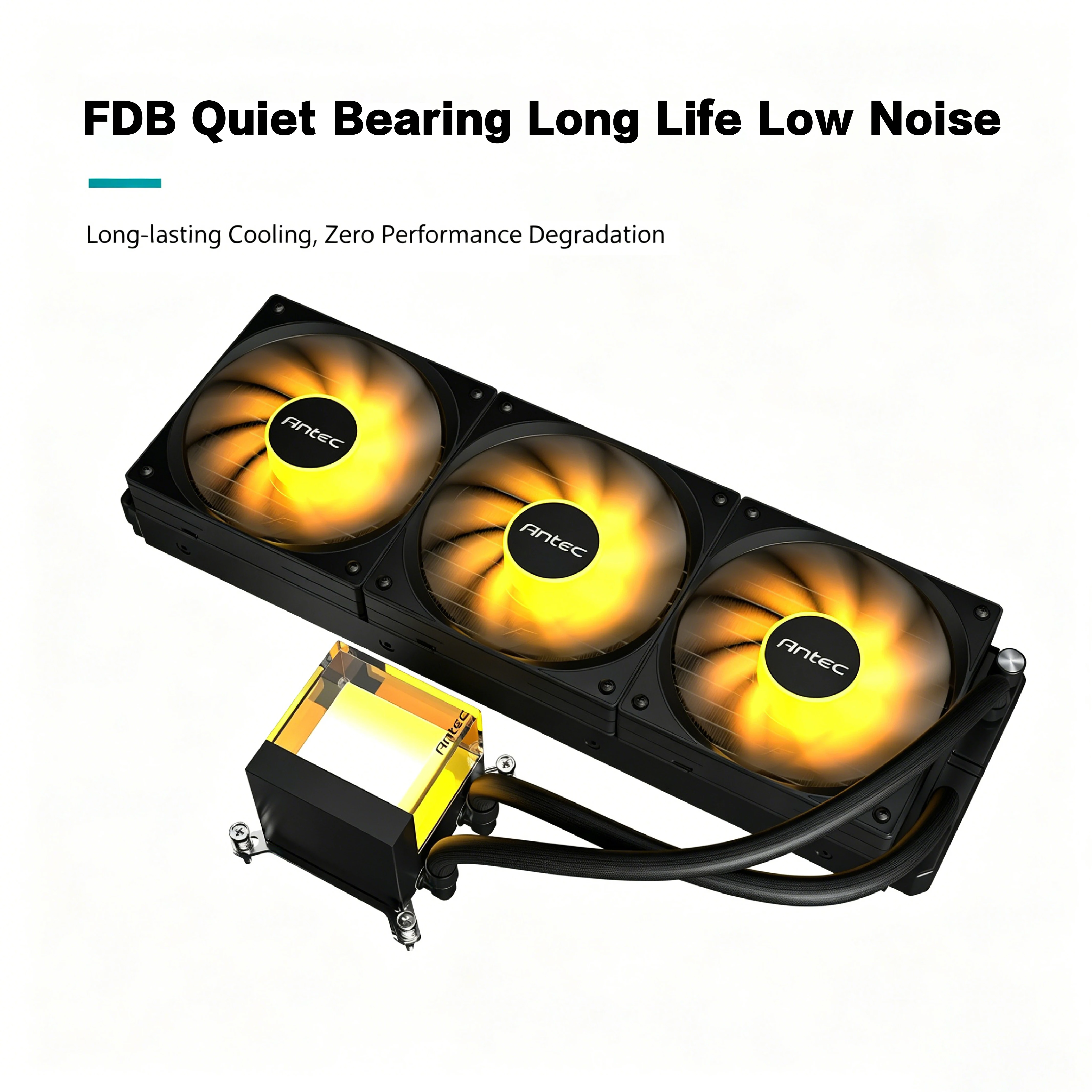 Antec P360 All-in-One CPU Liquid Cooler ARGB PWM Fan Water Cooling