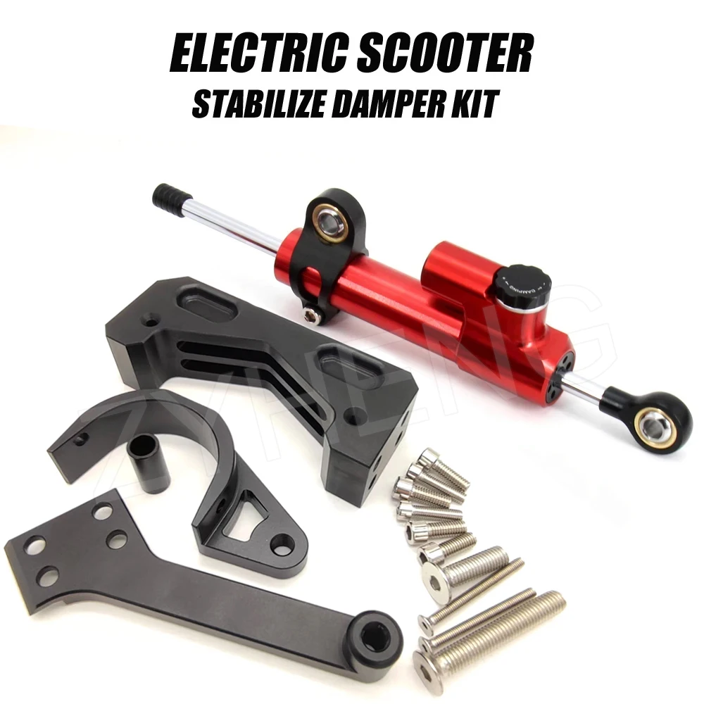 For Zero 10X Electric Scooter Steering Stabilizer Damper Kit Front Wheel Shock Absorber Modification Bracket Skateboard Parts