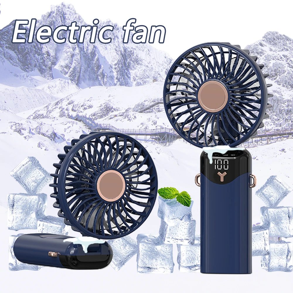 Mini Electric Fan Portable Neck Hanging Fan High Speed Handheld Fans Ventilador USB Charging Fans for Student Dormitory