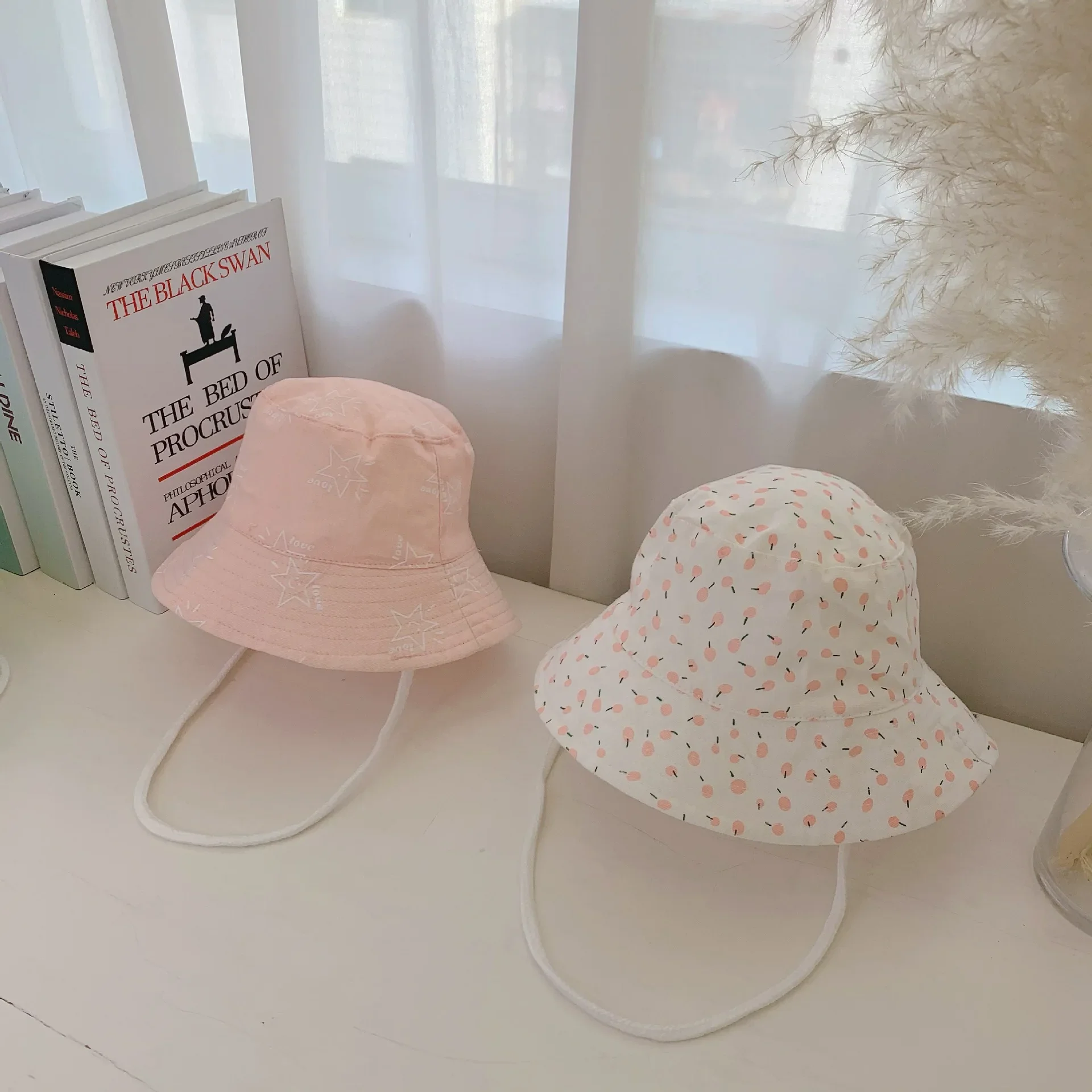 

Korean Sweet Baby Girl Bucket Hat Spring Baby Boys Girls Sun Hat Cute Star Wide Brim Infant Toddler Kids Fisherman Panama Cap