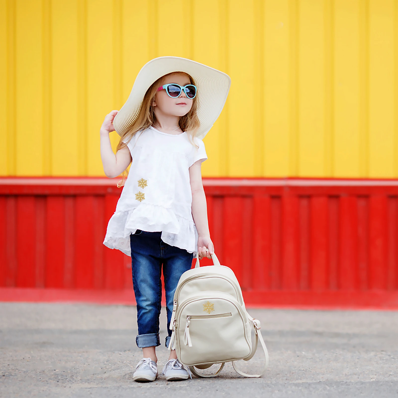 

8 Pcs Applique Embroidered Clothes Patch Christmas Decor Gold Snowflake Patches Polyester Thread