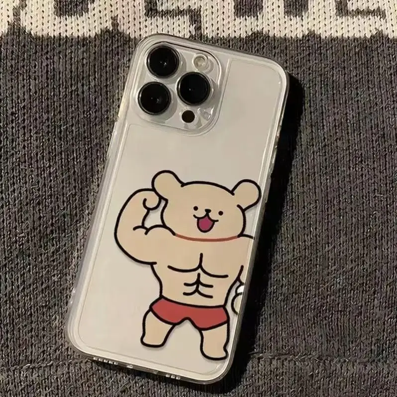 Funny Animal Phone Case For iPhone 16 15 14 13 12 11 Pro XS MAX 7 XR 8 7 Plus Clear Cover Fundas