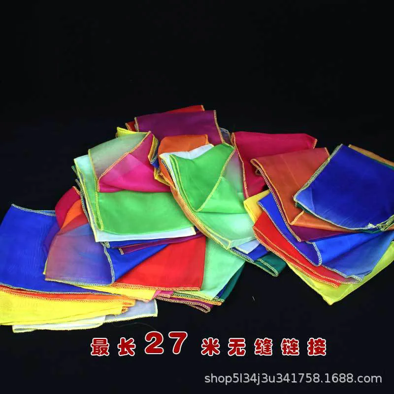 Long Waterfall Of Silk  Magic Tricks Silk Scarves  Scarf Waterfall Hard Running Water Silk Magician Bar Illusion Stage Props