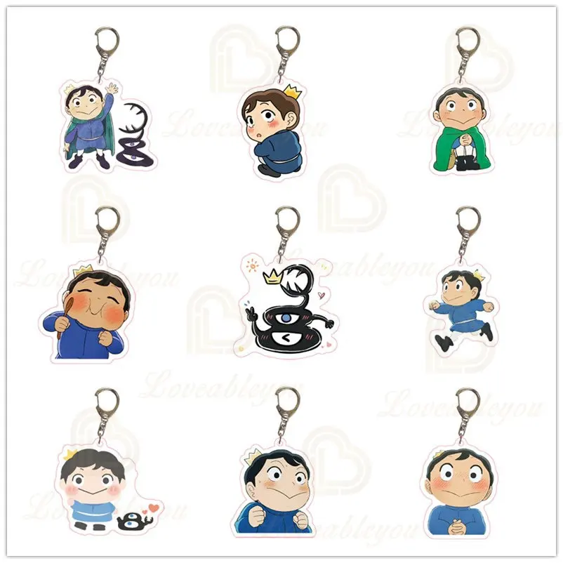 Anime Ranking of Kings Keychain Cartoon Figure Bojji Kage Acrylic Pendant Jewelry Keyring Collections Student Gift