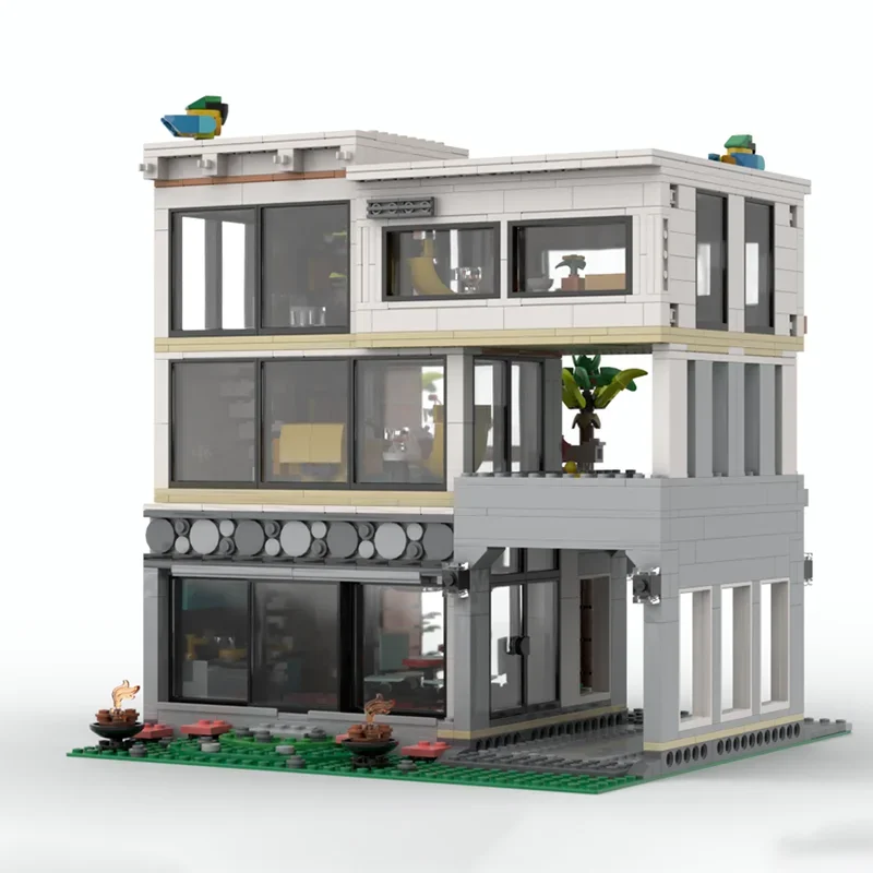 Moc Building Modern House XL - Modificación de 2x juegos 31153 bloques tecnología ladrillos DIY montaje juguete de construcción regalo de vacaciones