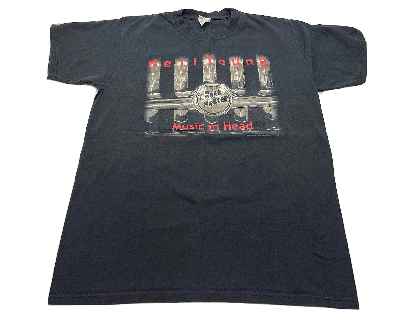 Vintage 2000 Anvil Neil Young Music In Head Tour Shirt Sleeve Shirt Size Large