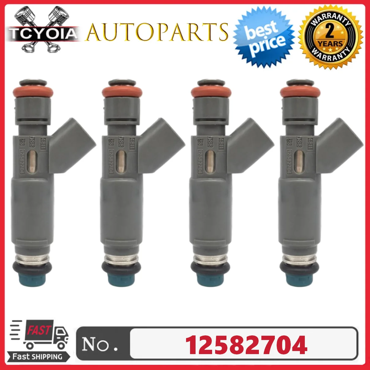 4 قطعة 12582704 FJ718 12606110 2172291 حاقن الوقود لشروليه وبونتياك كوبالت/HHR/ماليبو/G4/G5 2.2L 2.4L L4
