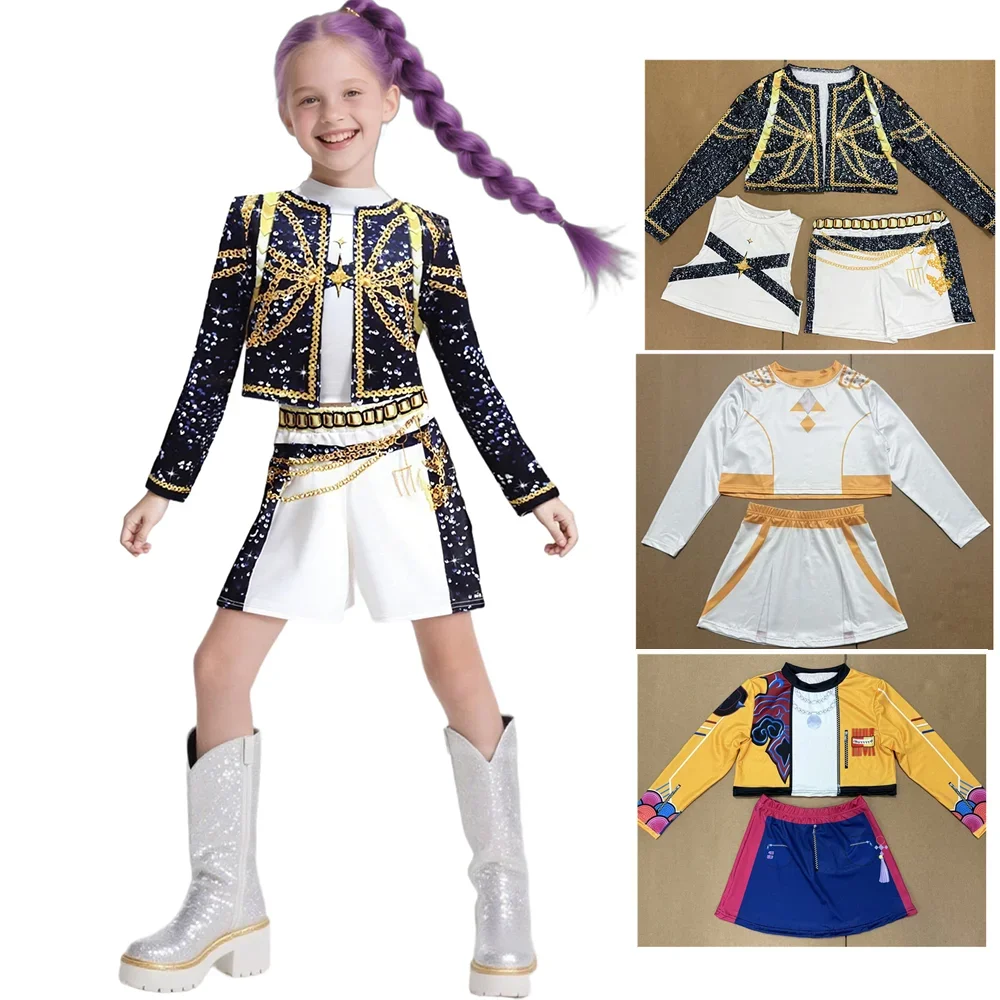 

KPop Demon Hunters Halloween Cosplay Costume Rumi Zoey Fancy Dress Idol Set Theme Party Role Playing Outfit Kids Girls