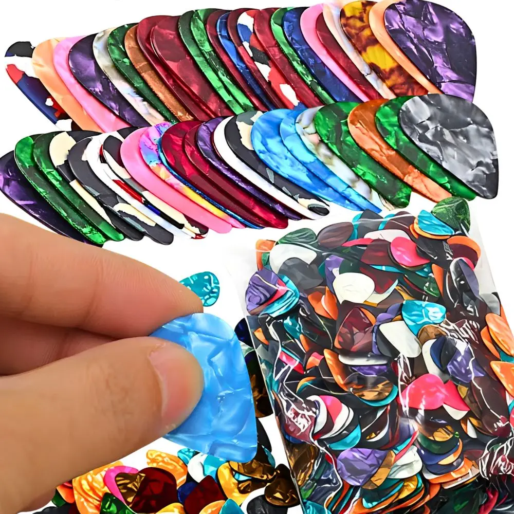 30/51/95pcs Color Random Celluloid Guitar Plectrums, Classic Picks Replacement Musical Accessory YMY
