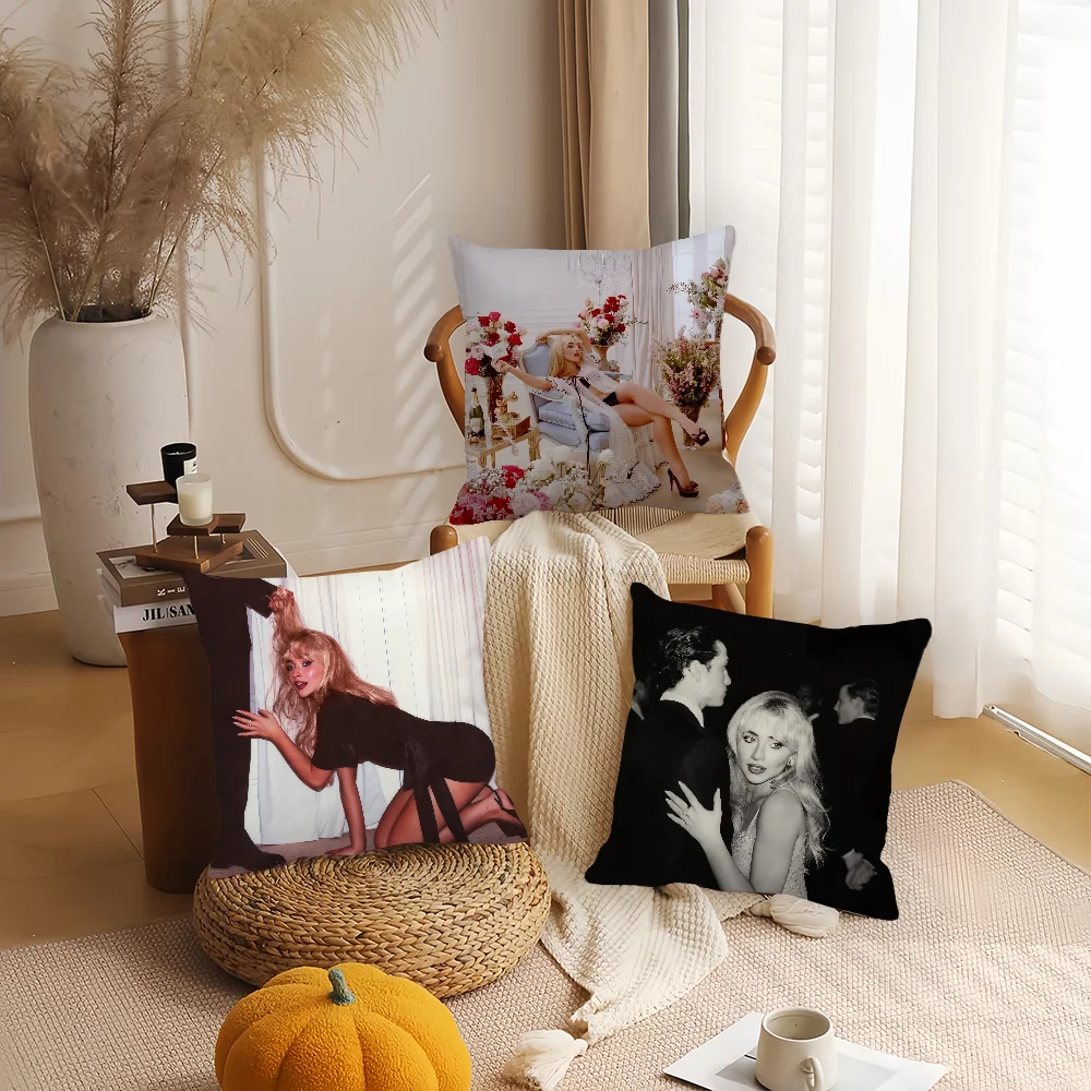 

Singer Sabrina Carpenter Pillow Case Home Decoration Cushion Cover Suitable For Office Sofa Bedroom Car