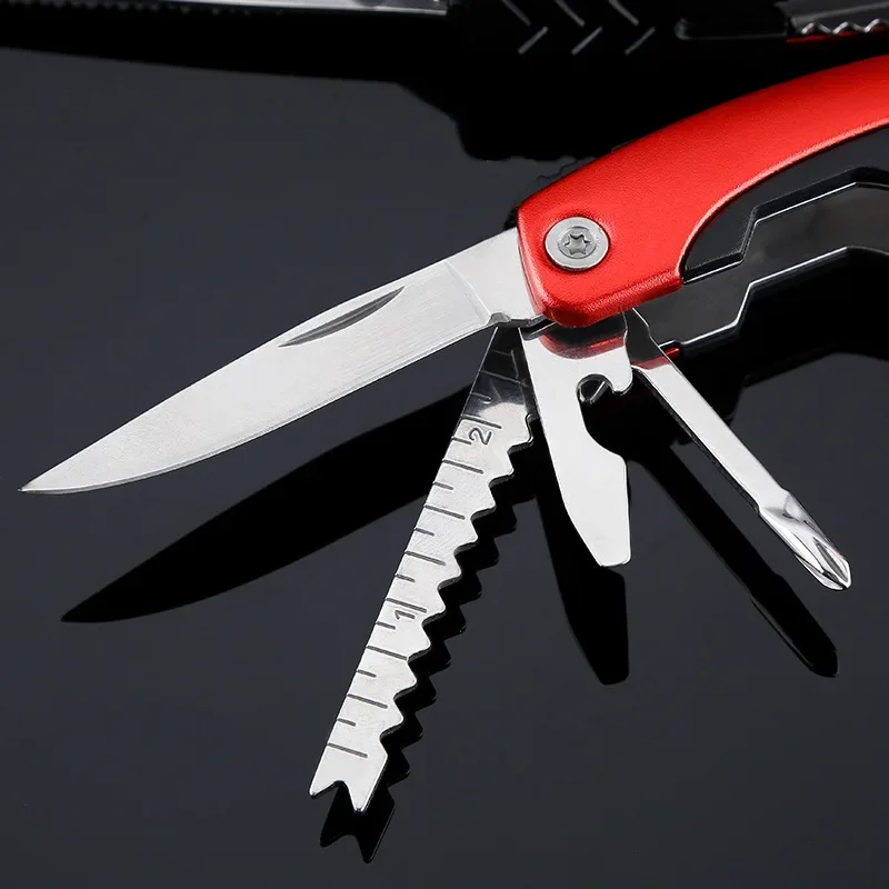 Camping Gear Outdoor Survival Stainless Steel 9 in 1 Portable Multi Tool Plier Camping Accessories Portable