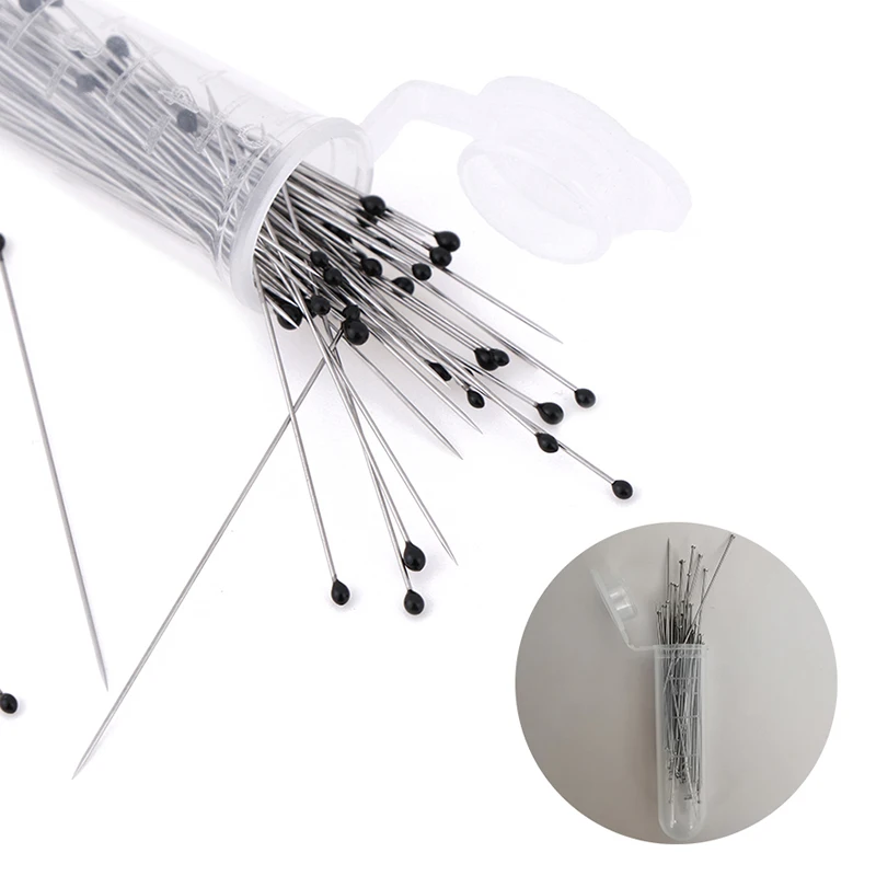 100 Stuks Rvs Goede Flexibiliteit Insect Pins Specimen Pins Voor Onderwijs Entomologie Lichaam Dissectie Met Plastic Doos