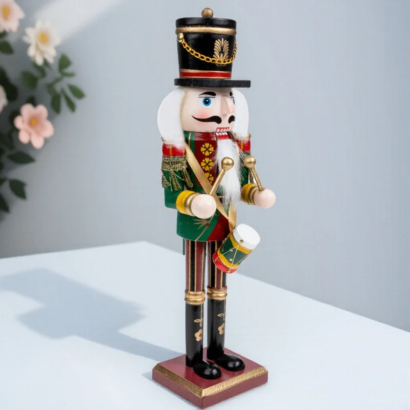 

Wooden Nutcracker Desktop Xmas Ornament Creative Tabletop Decoration Christmas Gift Wood Nutcracker Xmas Party Favor
