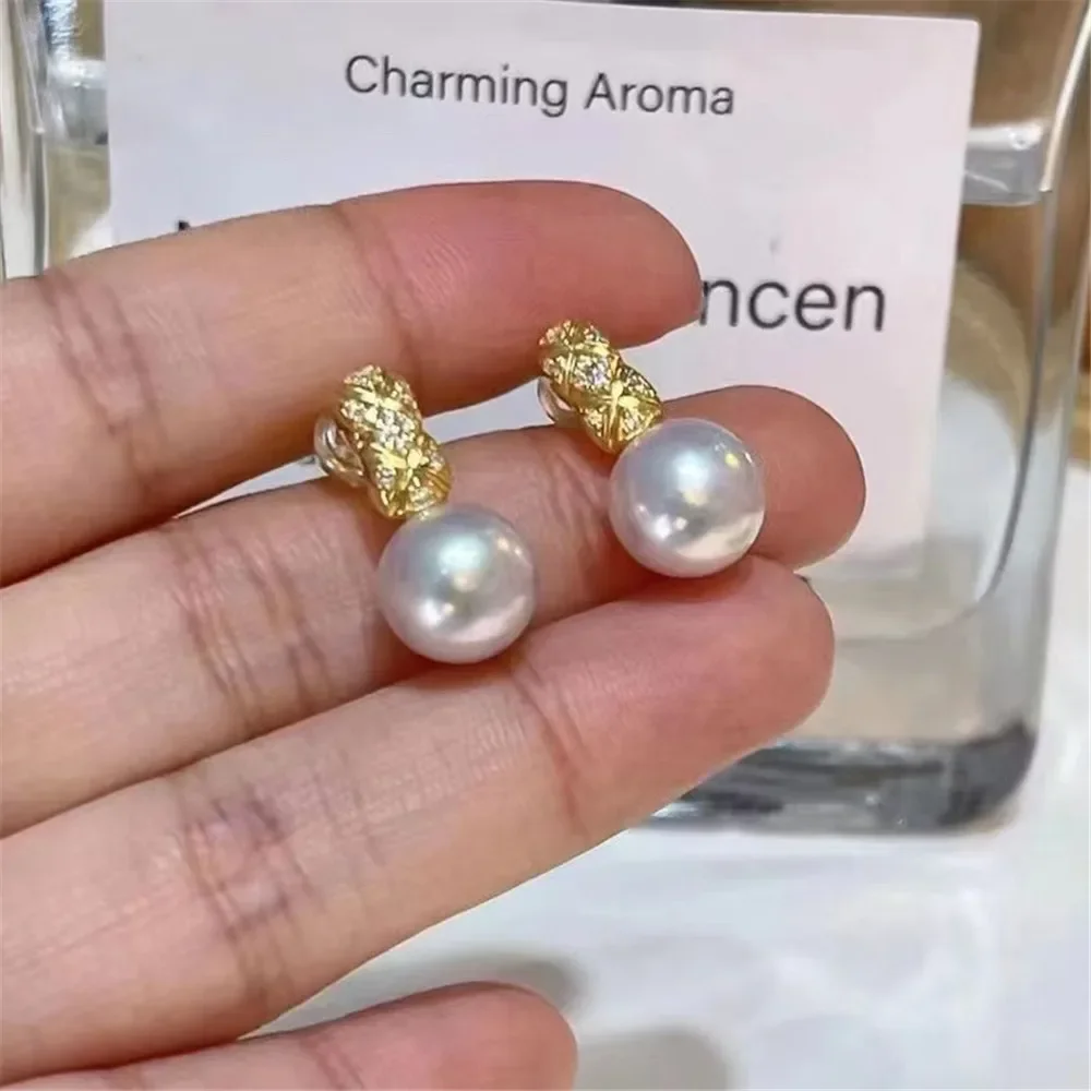 

Gold-Plated Pearl Beads Stud Earrings Setting Base Diy Jewelry Making Findings&Components No Pearl E094